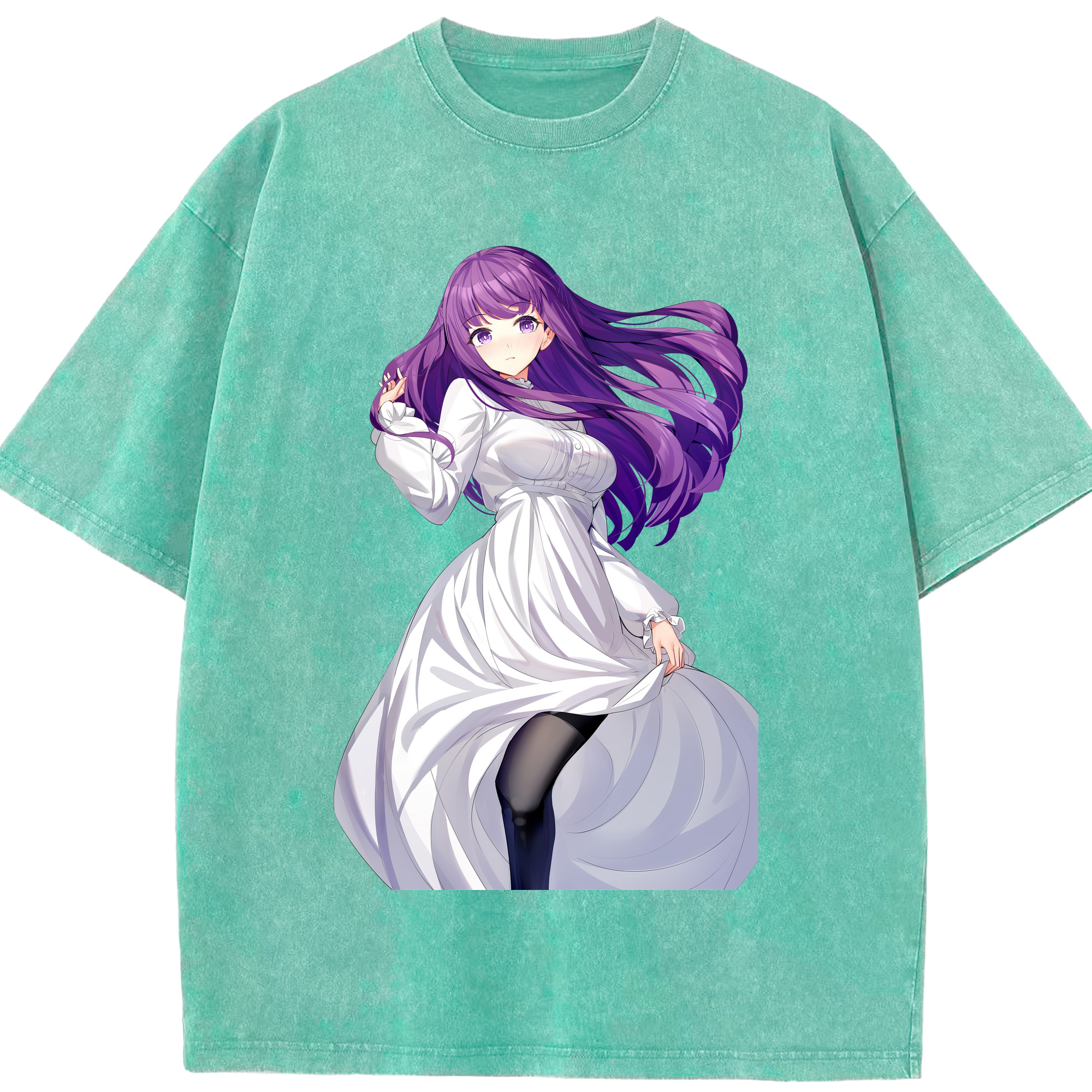 （画像用） 葬送のフリーレン Frieren 綿100% ヴィンテージ風 半袖Tシャツ（フロントプリント）